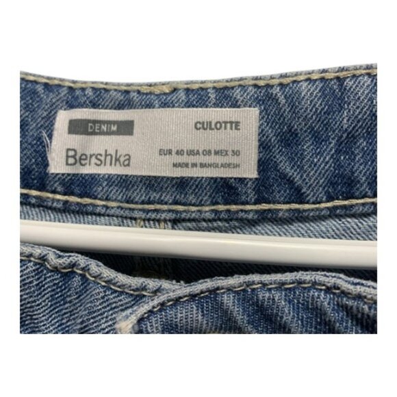 Bershka Blue Cullotte Jeans size 8 - Picture 2 of 3